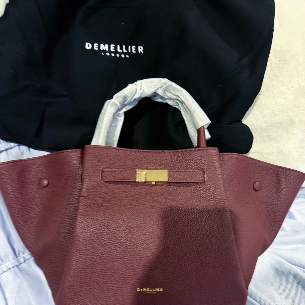DeMellier Burgundy Leather Tote Bag